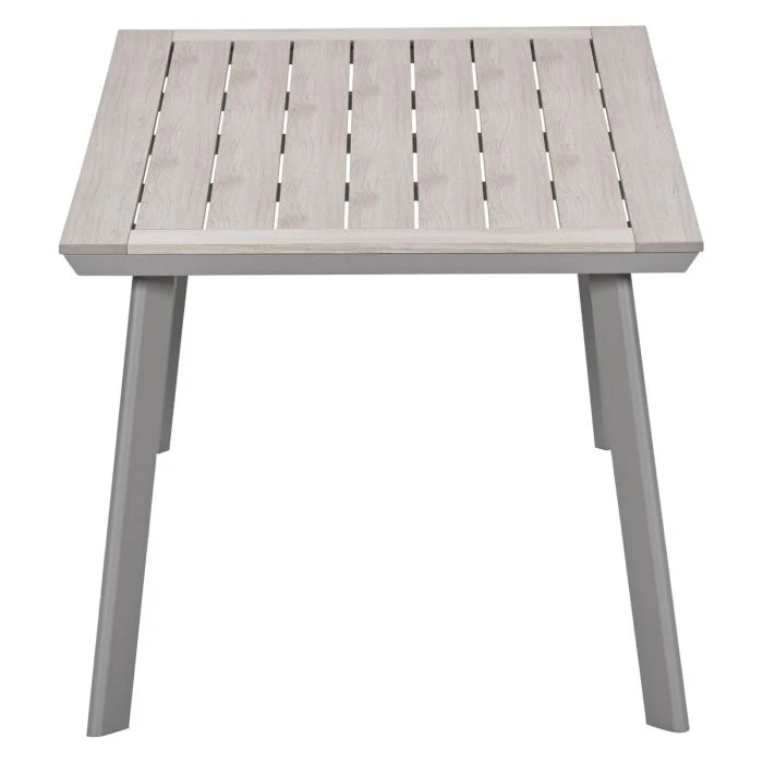 Garden Impressions Oklahoma/Vigo tuinset 4 personen taupe stapelbare stoelen 160 cm