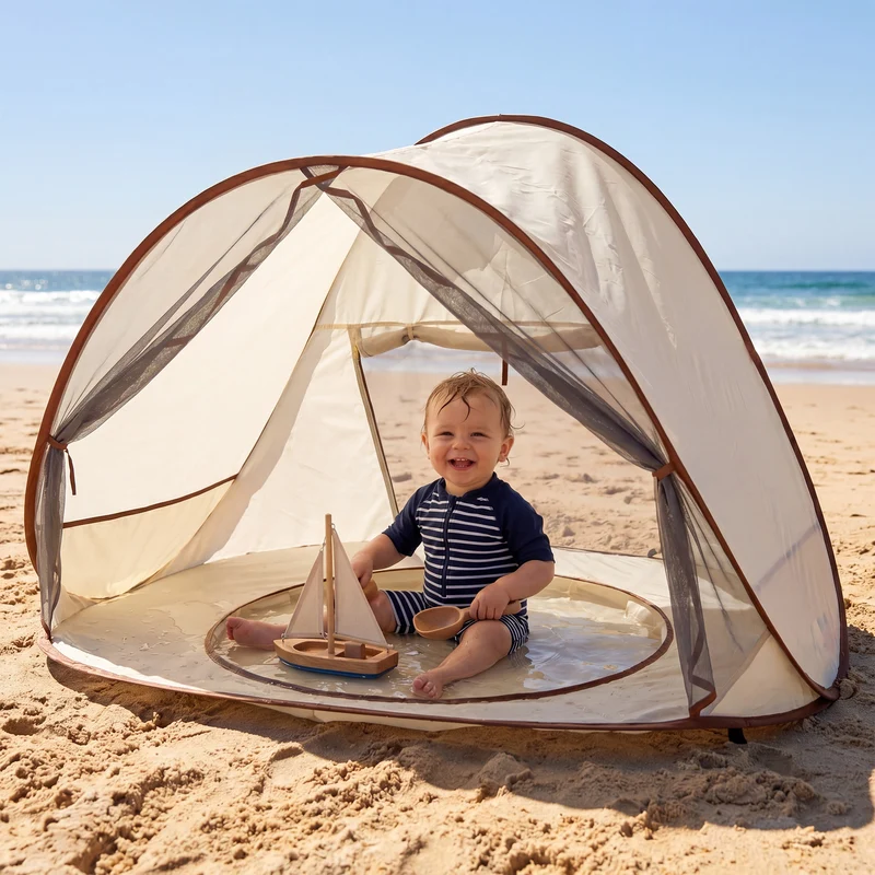 Baby-Strandhütte – Pop-up-Kinderpool 3-in-1 – Baby-Pool