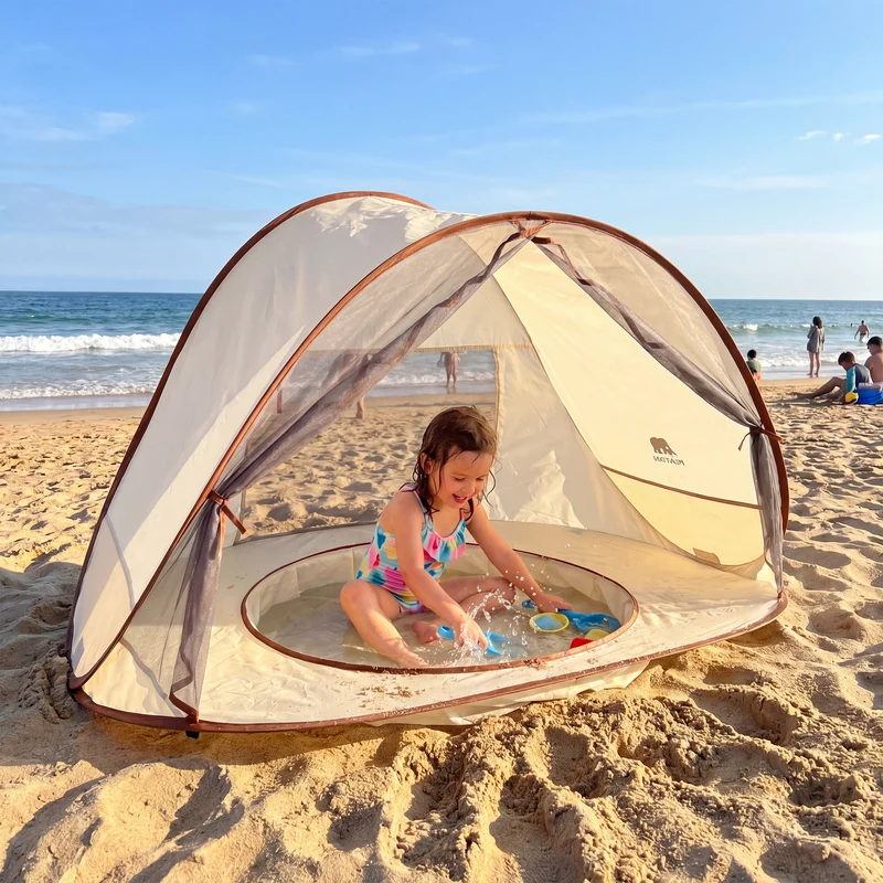 Baby-Strandhütte – Pop-up-Kinderpool 3-in-1 – Baby-Pool