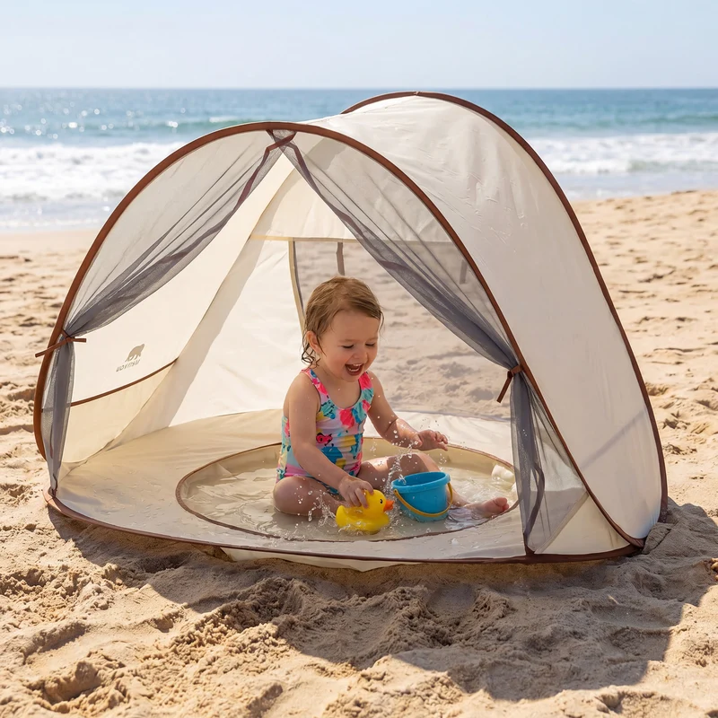 Baby-Strandhütte – Pop-up-Kinderpool 3-in-1 – Baby-Pool