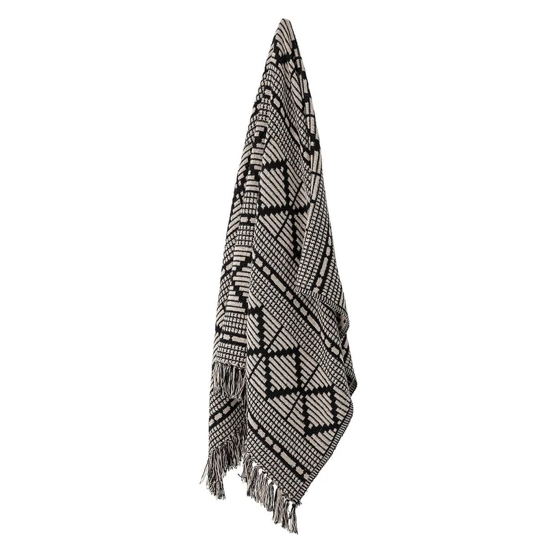 Bloomingville GUTTE Kuscheldecke aus recycelter Baumwolle