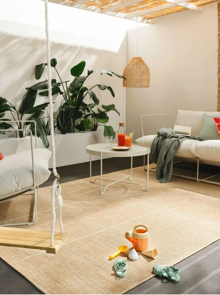 Benuta In- & Outdoor Teppich Como hellbraun STRI