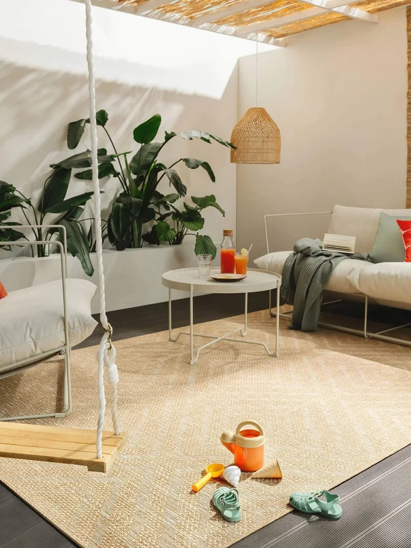 Benuta In- & Outdoor Teppich Como hellbraun