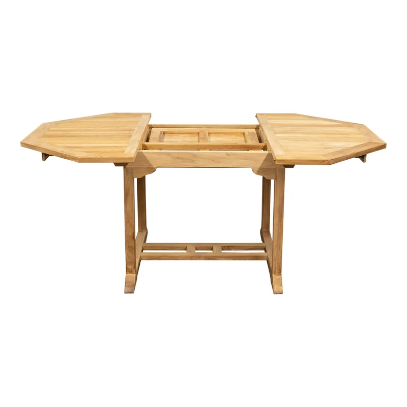 Teak Ausziehtisch Classic - achteckig, 120/180 x 120 cm