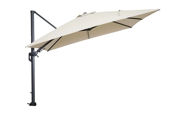Hawaii parasol - 300x300 cm - carbon black - ecru