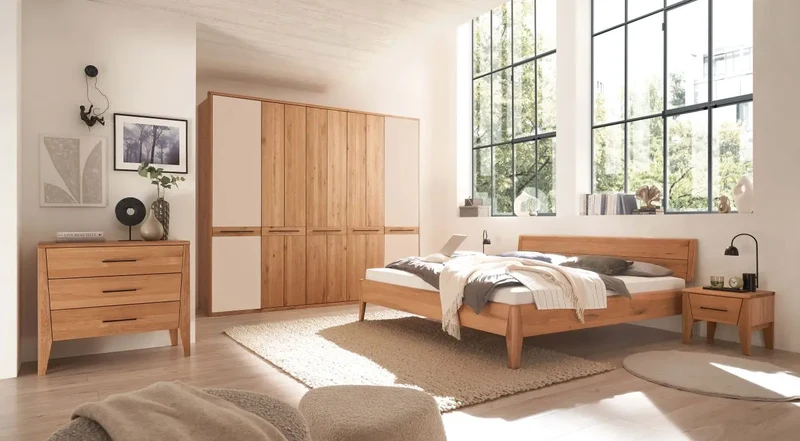 Kleiderschrank Schrank Schlafzimmer +Maße: 256x221x59cm +Massivholz +Eiche +vers. Farben +als Set erhältlich