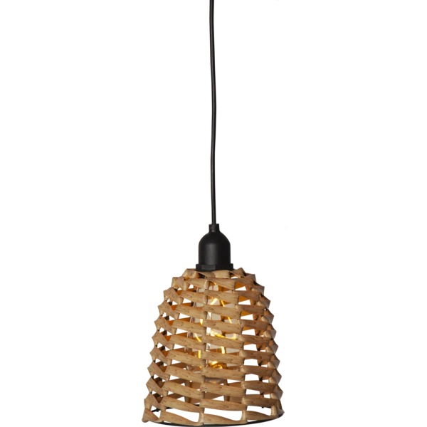 Outdoor batteriebetriebene LED Pendellampe TWINE braun