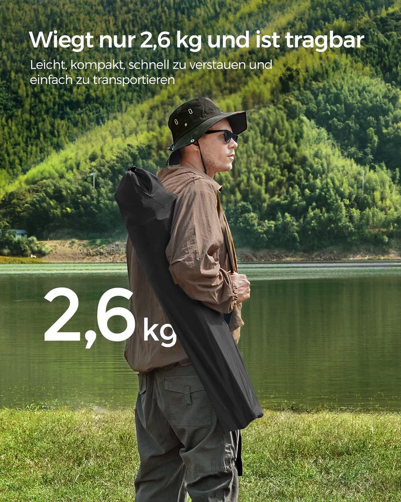 SONGMICS Campingstuhl 2er Set, Klappstuhl Outdoor, Angelstuhl, hohe Rückenlehne, Armlehnen, Getränkehalter, klappbar, bis 150 kg belastbar, Camping Garten Terrasse, schwarz GCB08BK