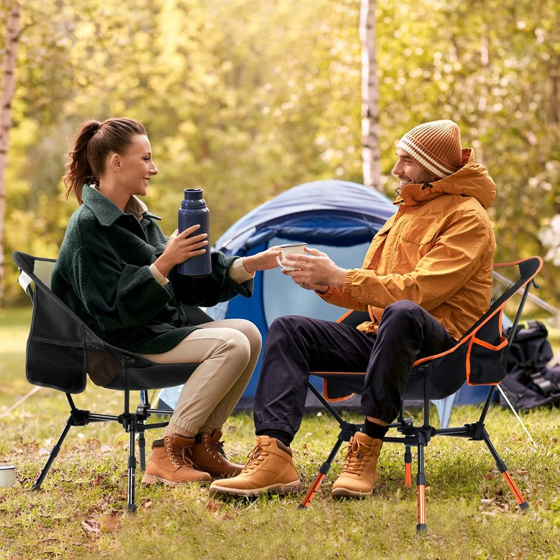 Sportneer Tragbarer Stuhl, verstellbare Höhe, Klappstühle für draußen, kompakter Campingstuhl für Erwachsene, Camping, Rucksackreisen, Wandern, Picknick, Rasen, Sport, Outdoor-Reisen