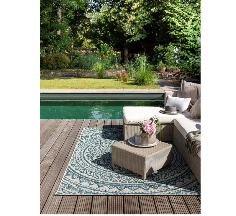 Benuta In-& Outdoor Teppich Cleo Beige/Blue