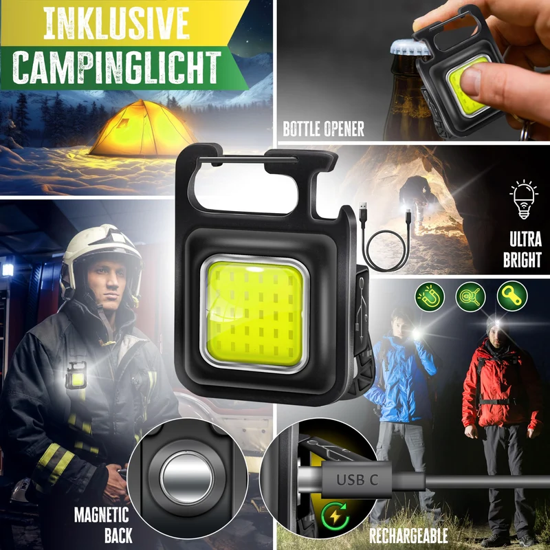 KESSER® Campingstuhl faltbar bis 150 kg Angelstuhl Faltstuhl Klappstuhl Gepolstert mit Armlehnen, hohe Rückenlehne Strandstuhl, Klapphocker inkl. Campinglicht Getränkehalter Tasche & Becher Khaki