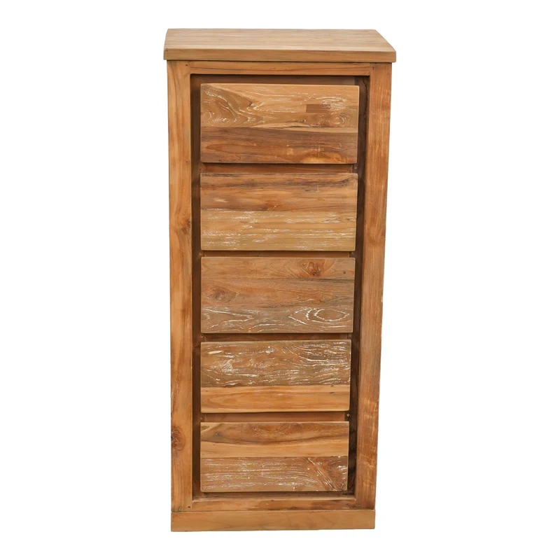 Teakholz Kommode, 5 Schubladen