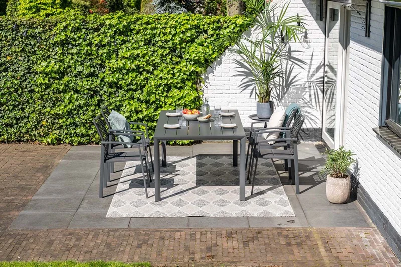 Garden Impressions Cosmo/Felini tuinset 6 personen teaklook tafel 220 cm