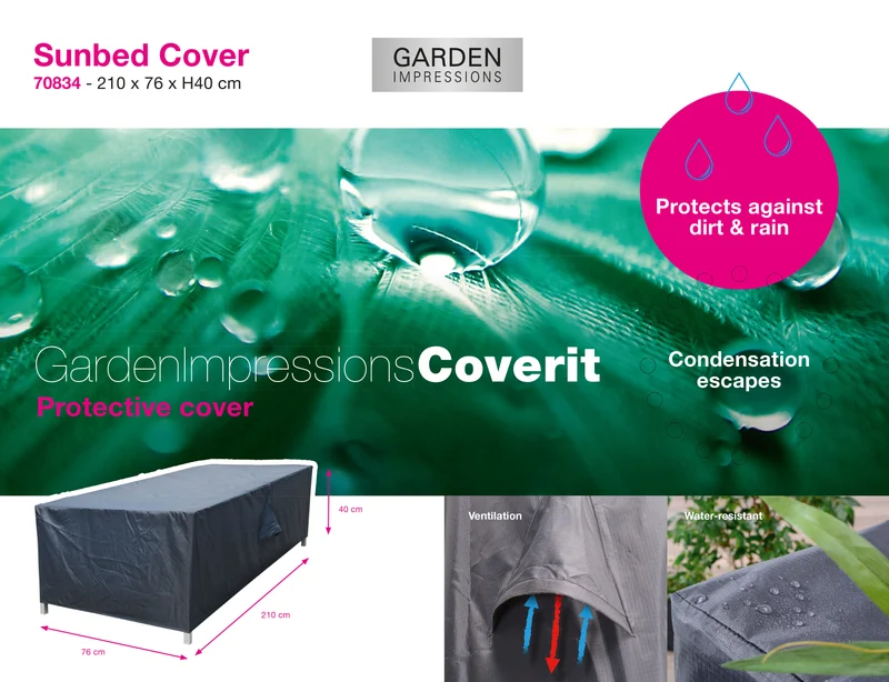 Coverit ligbed hoes - 210x76xH40 cm