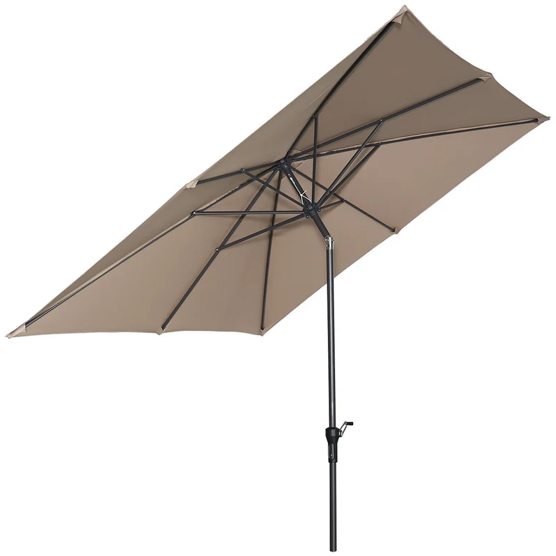 Garden Impressions Lotus parasol - 250x250 cm - carbon black - taupe