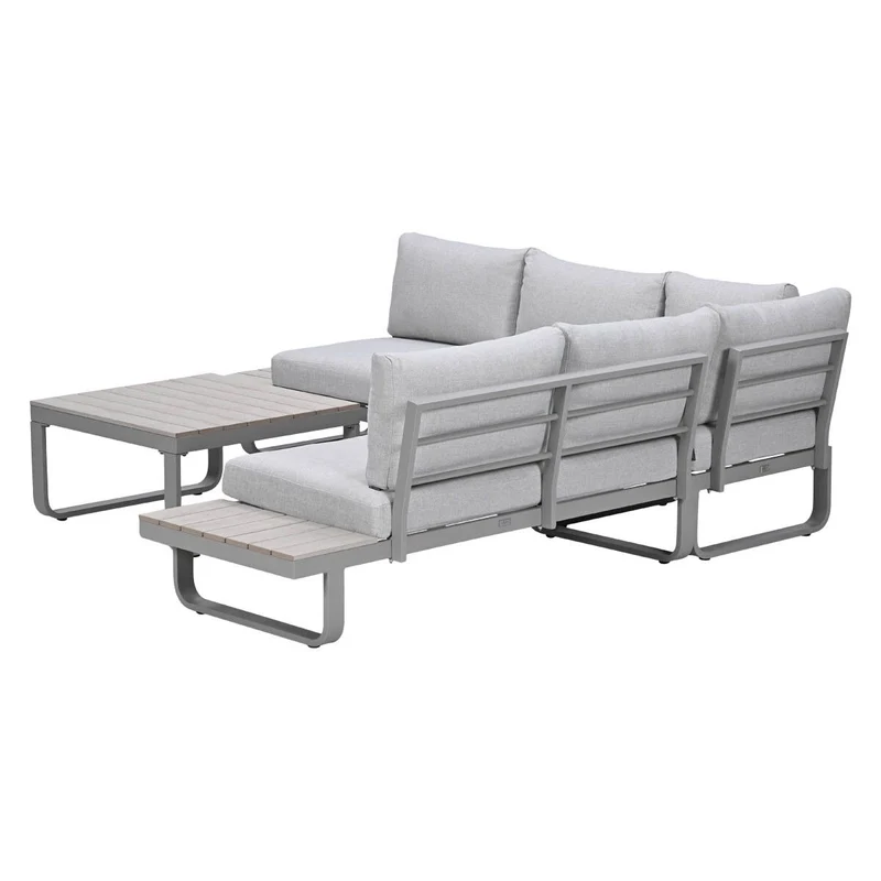 Garden Impressions Masone aluminium hoek loungeset 4-delig taupe