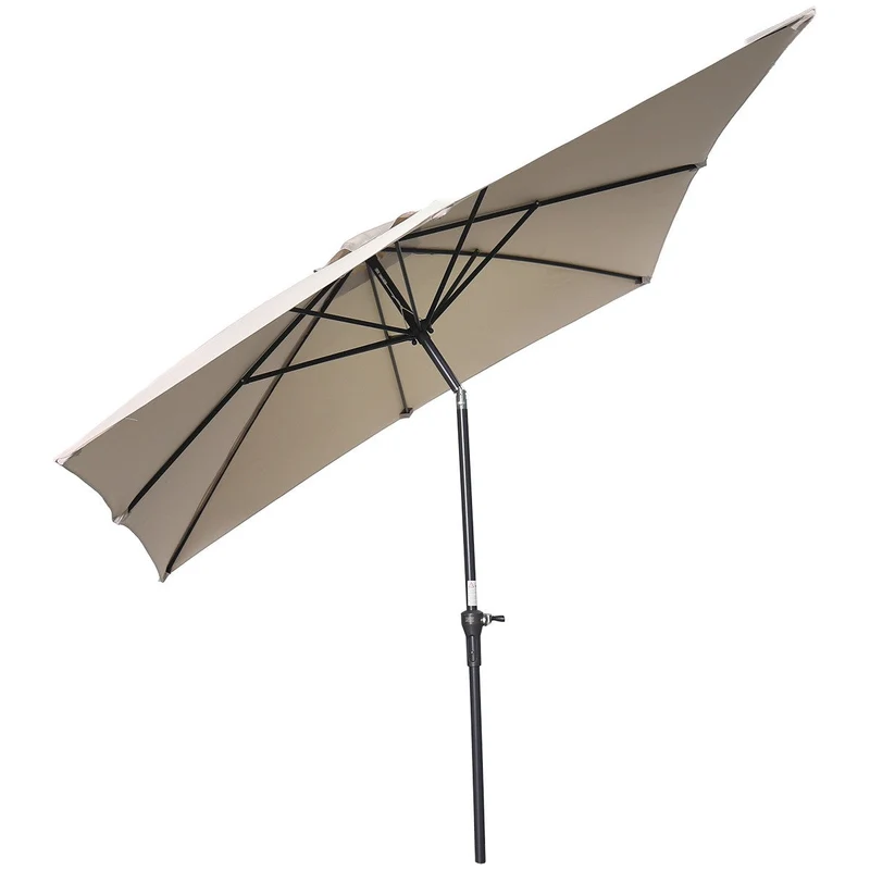 Garden Impressions Lotus parasolset 250x250 ecru met voet en hoes
