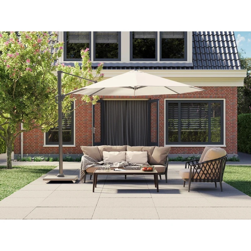Platinum Sun & Shade zweefparasol Challenger T¹ ø350 lichtgrijs
