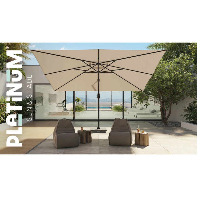 Platinum Sun & Shade zweefparasol Challenger T¹ 300x300 wit