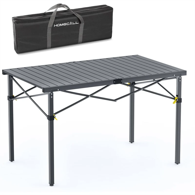 HOMECALL Campingtisch klappbar – stabiler Gartentisch und Balkontisch, tragbar, leicht und platzsparend, Anthrazit