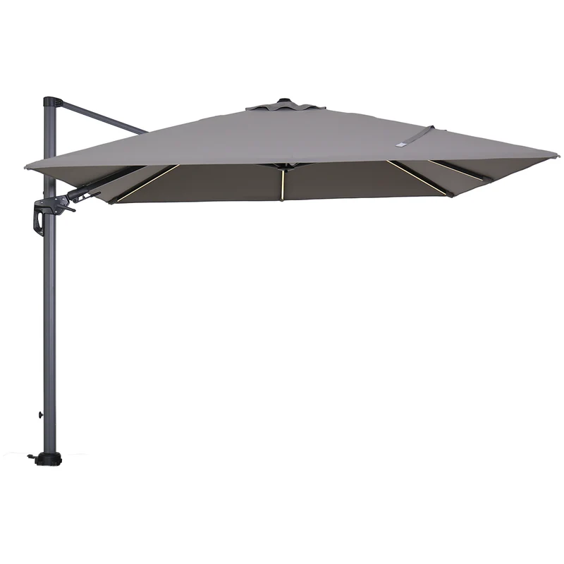 Garden Impressions Hawaii Lumen parasol - 300x300 cm - licht grijs