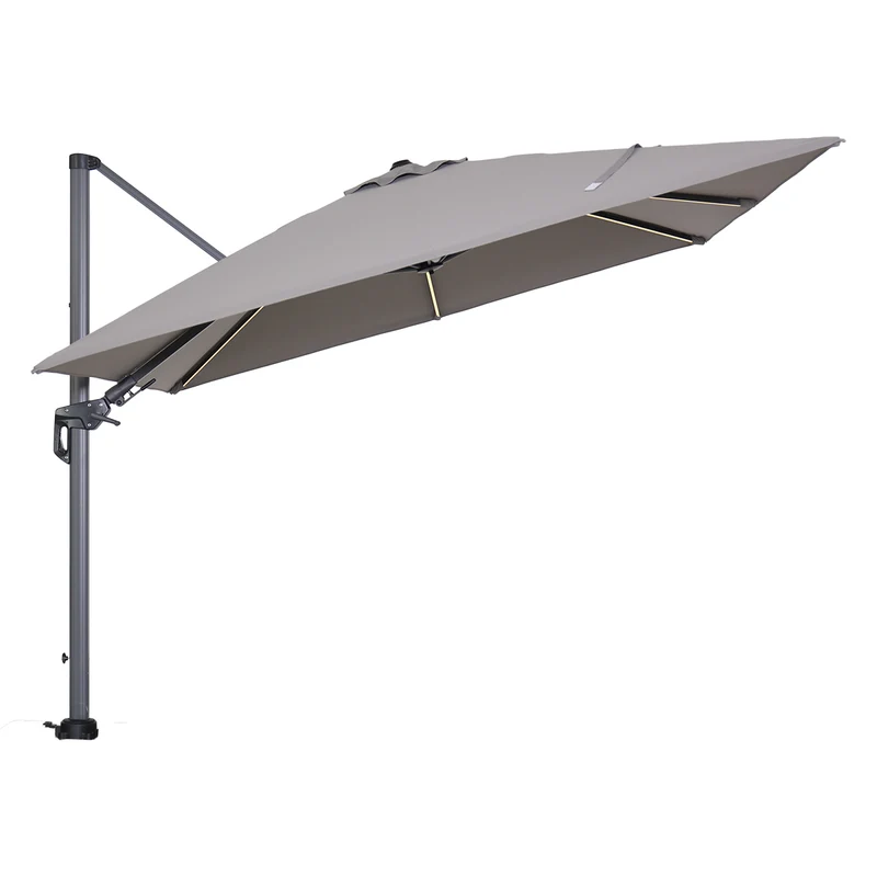 Garden Impressions Hawaii Lumen parasol - 300x300 cm - licht grijs