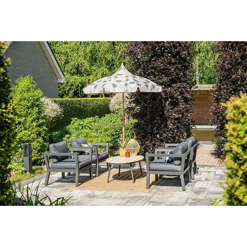Garden Impressions 5-delige loungeset Ridge – 4 luxe lounge fauteuils inclusief salontafel