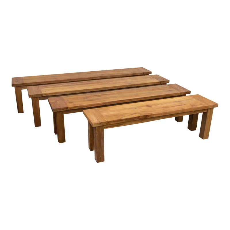 Teak Gartenbank Sarah, rustikal, 200 cm