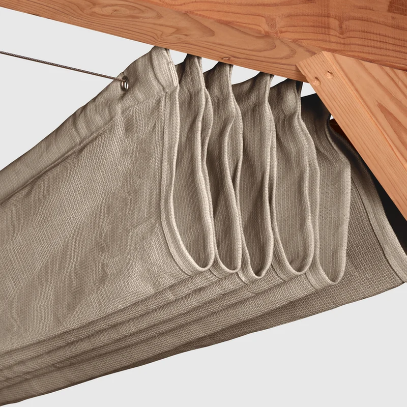 Platinum Sun & Shade Coolfit harmonica schaduwdoek, B370xL500cm, Greige