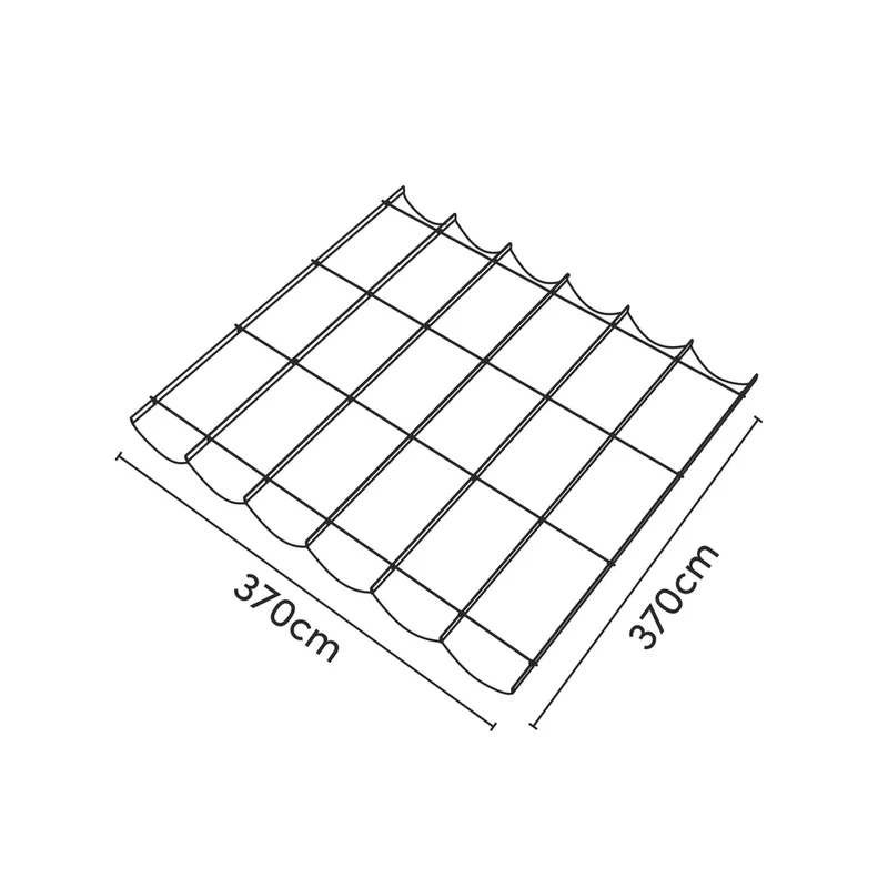 Platinum Sun & Shade Coolfit harmonica schaduwdoek, B370xL370cm, Greige