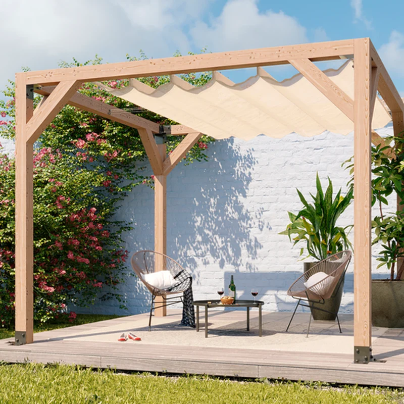 Platinum Sun & Shade Coolfit harmonica schaduwdoek, B290xL500cm, Greige