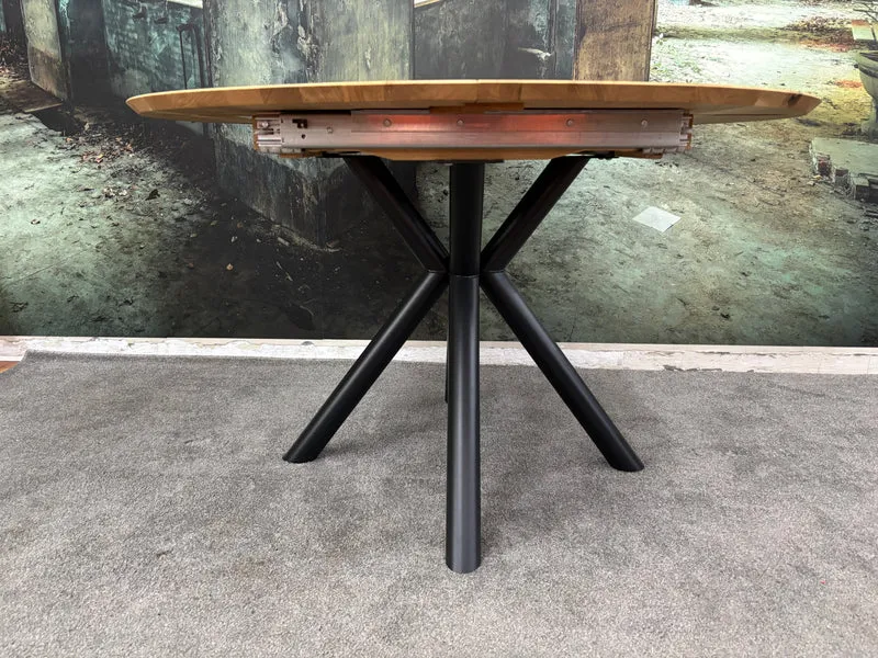 Esstisch Tisch +Auszug +RUND +Vollmassiv Eiche +auf Lager + Spider