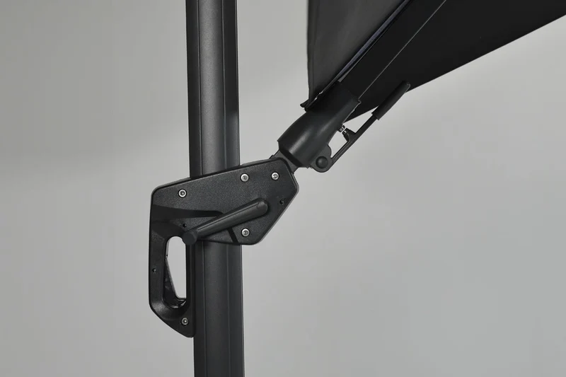 Hawaii Big Pole II parasol - 350x350 cm - carbon black - royal zwart