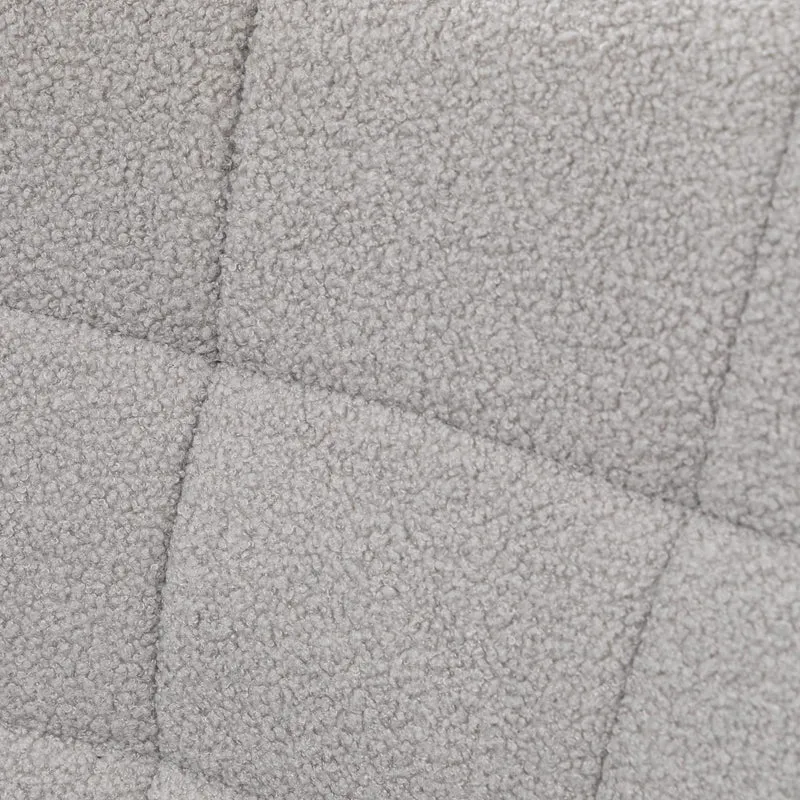 HOMCOM Schaukelstuhl, Schaukelsessel mit Berbervliesoptik, Armlehne, Gepolsterter Sessel mit Holzkufen, Relaxsessel für Wohnzimmer, Schlafzimmer, bis 120kg belastbar, Hellgrau