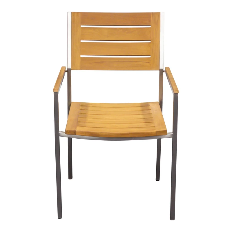 Teak Gartensessel Enova mit Edelstahl, Restposten