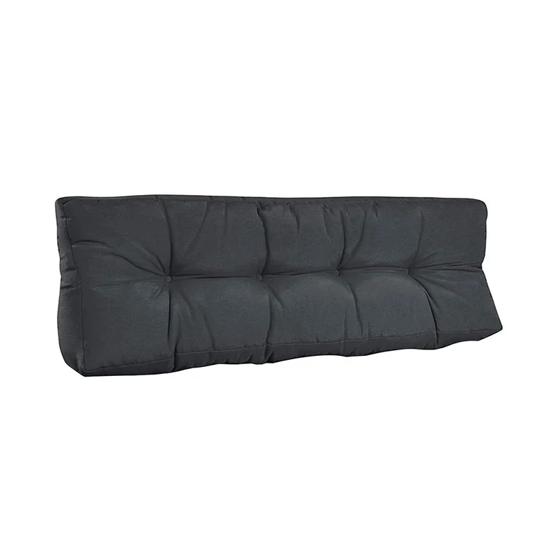 Rückenkissen für Palettenmöbel 120 × 40 × 10/20 cm – Palettenkissen Rückenlehne, Dunkelgrau-Rot
