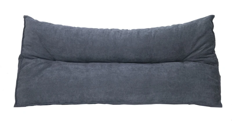Rückenkissen Keilkissen 118×30×48 cm Dunkelgrau – ergonomisches Palettenkissen aus Cordstoff