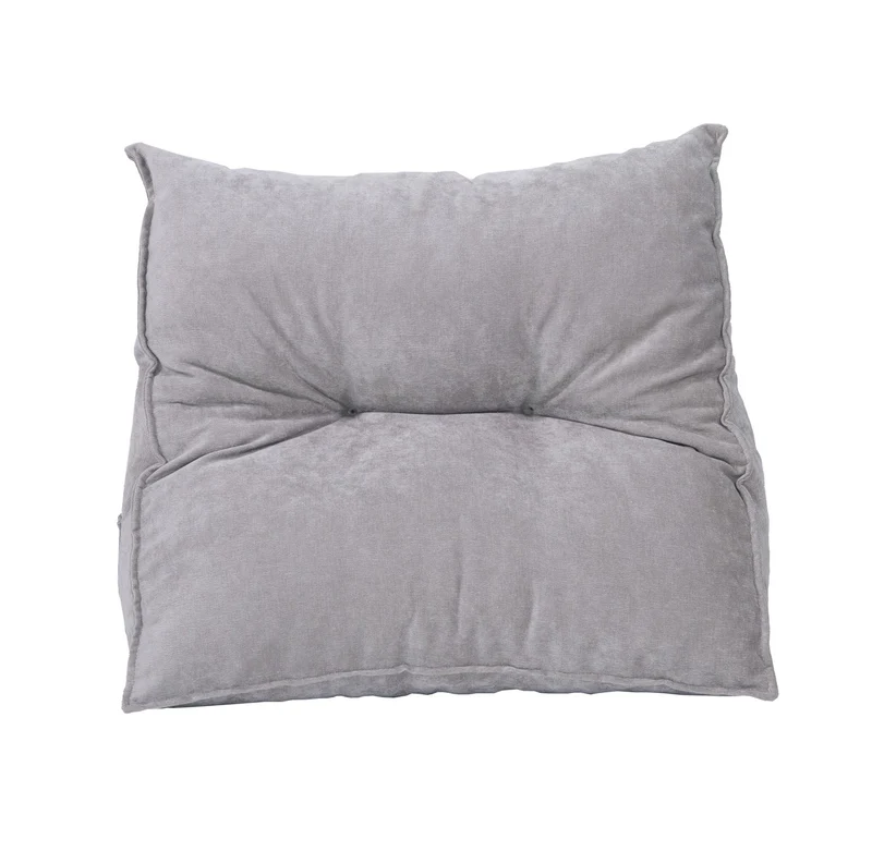 Rückenkissen Keilkissen 58×30×48 cm Hellgrau – ergonomisches Palettenkissen aus Cordstoff