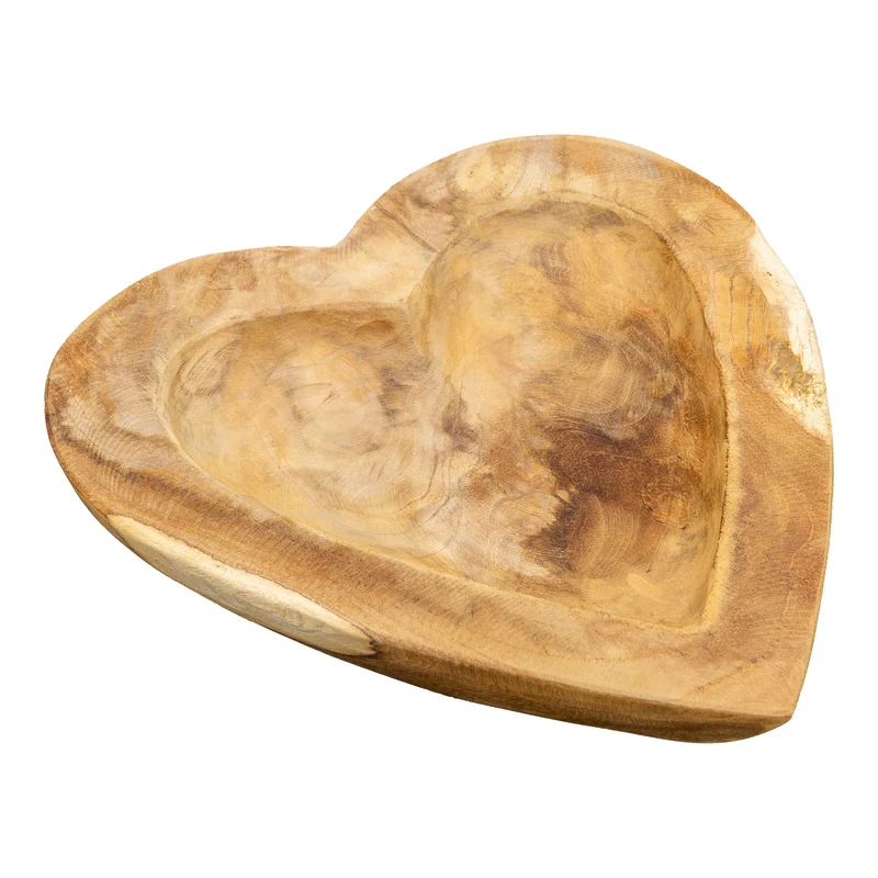 Wurzelholzschale, Herzform, L- ca. 38x33cm