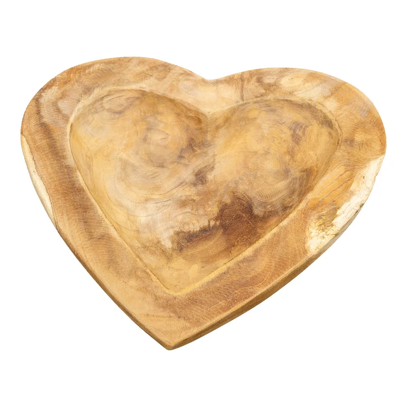 Wurzelholzschale, Herzform, L- ca. 38x33cm
