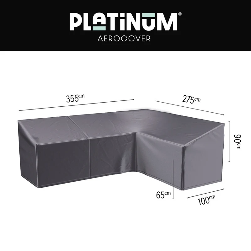 Platinum AeroCover Loungesethoes hoekset rechts 355x275x100xH65/90