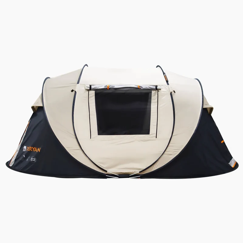 Luxus-Pop-up-Zelt – 5000 mm Wassersäule – Beige – für 4 Personen
