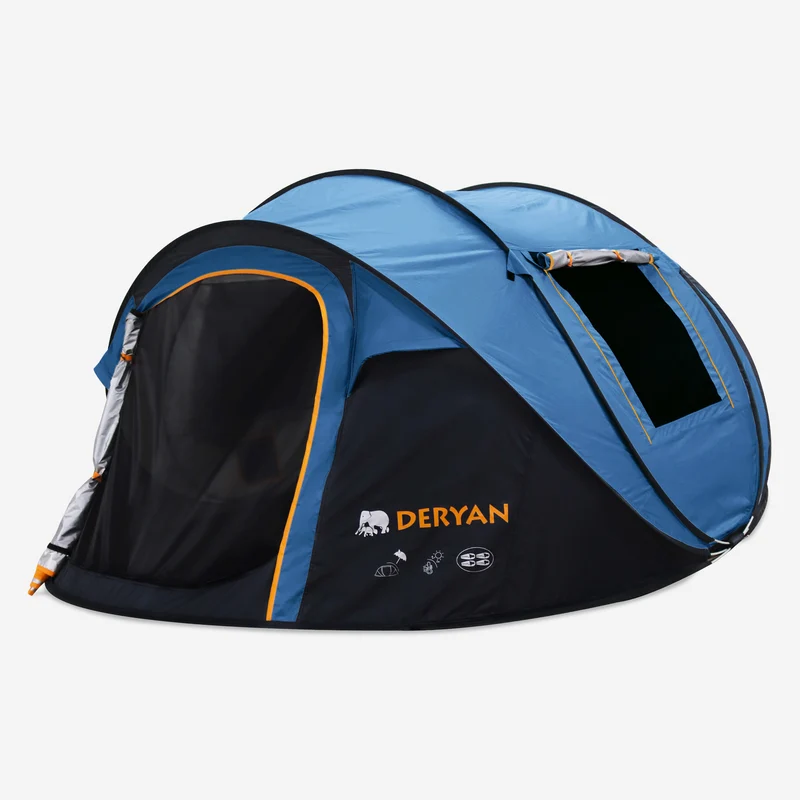 Pop Up Luxus Zelt - 2000MM Wassersäule - Navy - 4 Personen