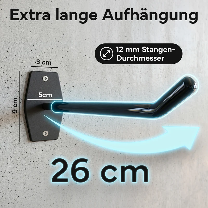 Wandhalterung 2er-Set - für Fitnessmatten mit Ösen