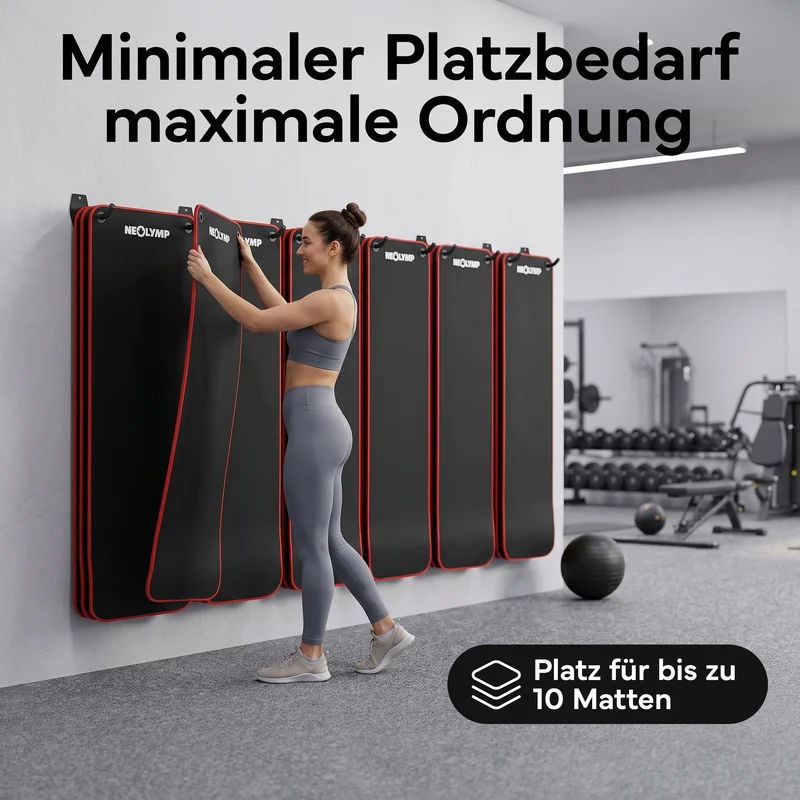 Wandhalterung 2er-Set - für Fitnessmatten mit Ösen