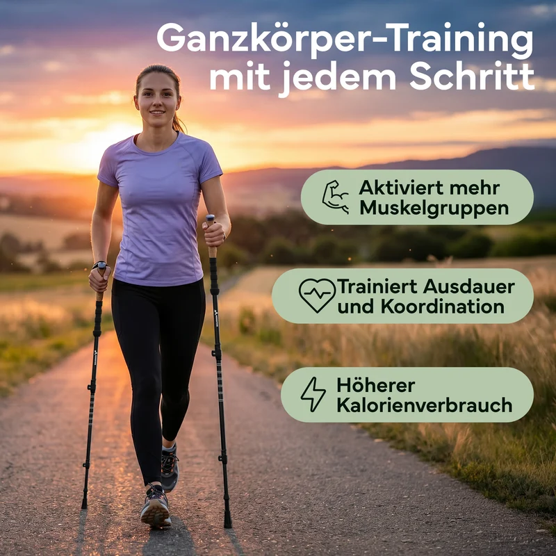 Teleskop Wanderstöcke aus Carbon / Aluminium