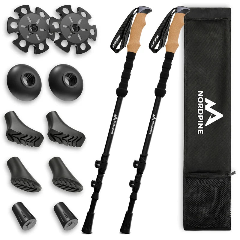Teleskop Wanderstöcke aus Carbon / Aluminium