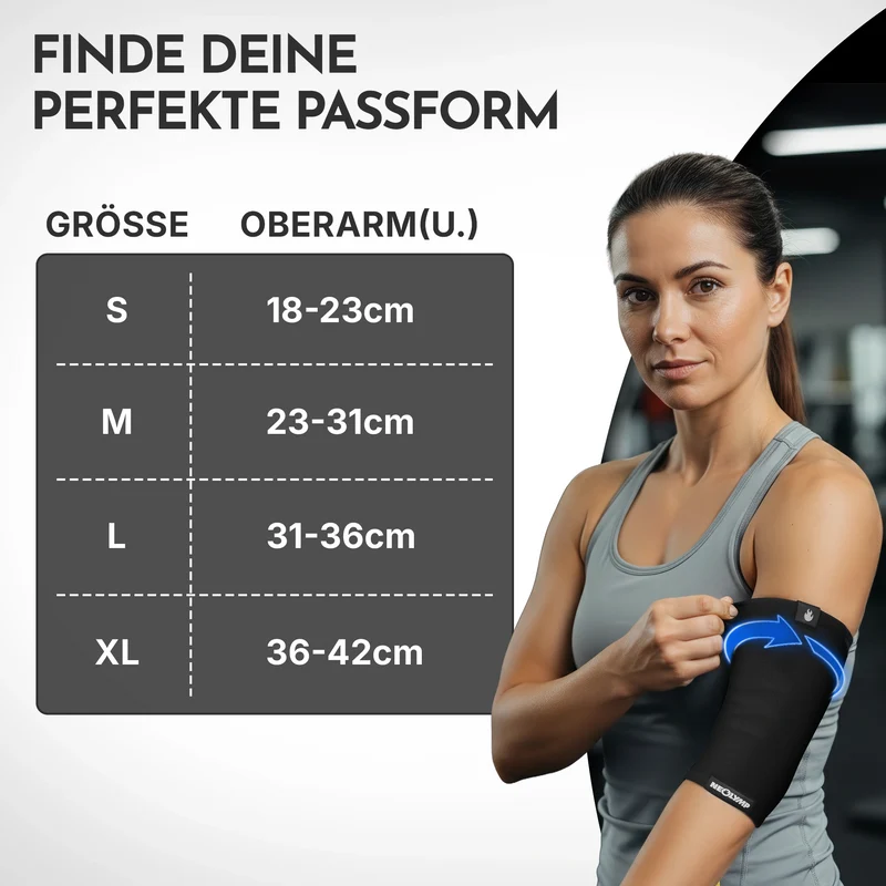 Ellenbogen-Bandagen - 2er Set, Größe S - XL
