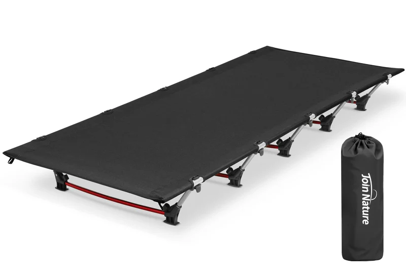 Ultraleichtes Campingbett 190×65×15 cm – Feldbett faltbar mit Aluminiumrahmen bis 150 kg, kompakt & stabil für Camping und Trekking