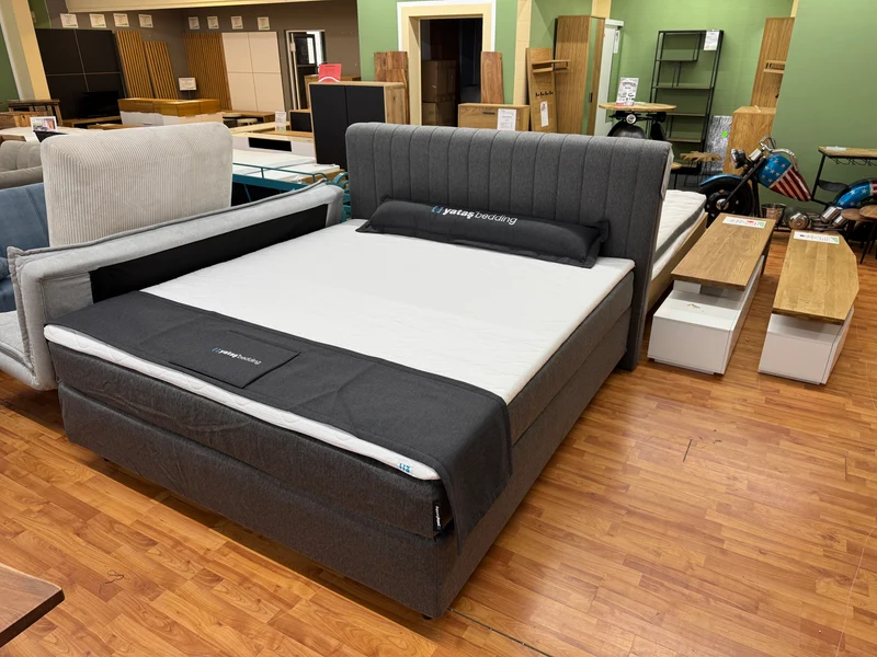 Boxspringbett +180x200cm +doppelte Matratze +Topper +Neu auf Lager